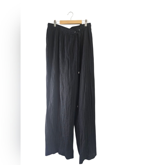 Calvin Klein Womens Plus Size Textured Pull On Pants, Size 2X, Wideleg, Long - Picture 1 of 5